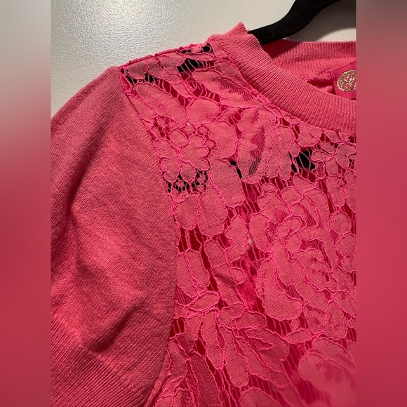 Macbeth Collection Women’s Lace Small Pink Top Blouse - Picture 2 of 6